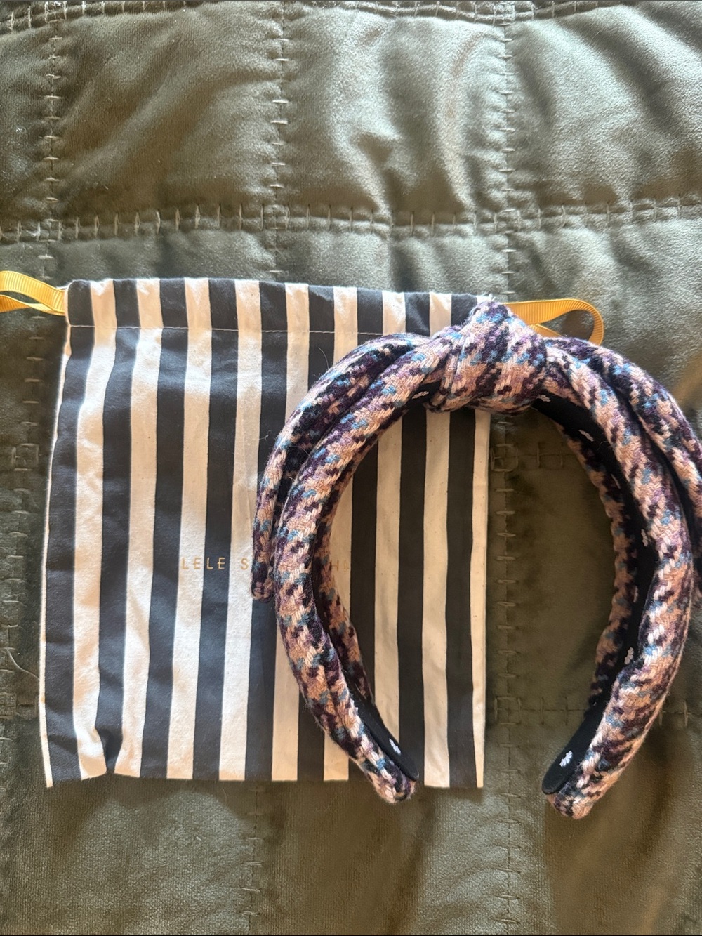 Lele Sadoughi Kids Multicolor Knit Knotted Headband
